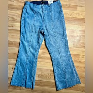 Inc Denim High Rise Cropped Flare Jeans